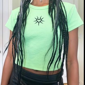 Delia’s by Dollskill Cropped Green T-shirt